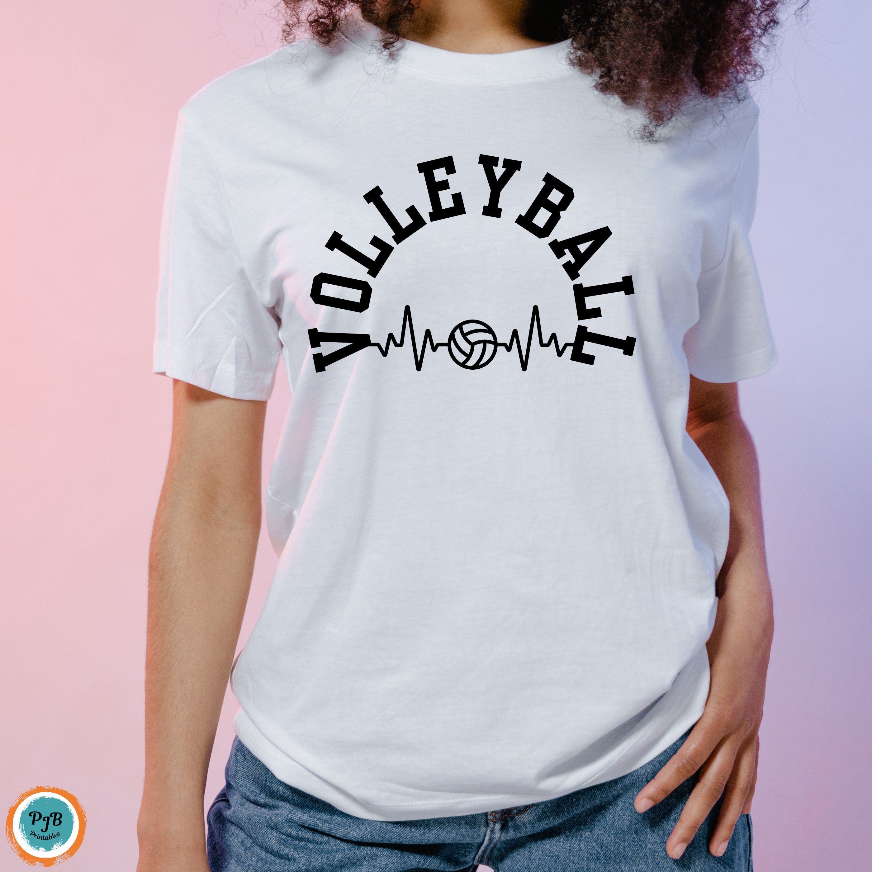 Volleyball Heartbeat Svg, Volleyball Life, Vibes, Png, Dxf, Eps, Jpg, Cricut, Templates, Heart