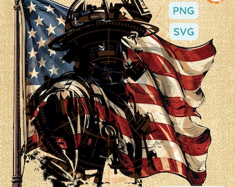Firefighter SVG firefigher flag svg American firefighter gift ideas first responder PNG Cricut project svg fire service gifts fire dept svg