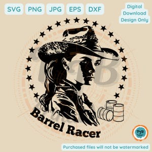 Barrel racing SVG western cowgirl PNG Cricut cowboy rodeo png horse rider svg equestrian gift ideas for barrel racer clipart country western