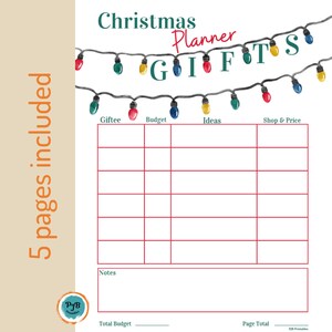Planificador de Navidad imprimible, felices fiestas de invierno de Navidad, rastreador de presupuesto de regalos, organizador de tarjetas, lista de deseos de los niños, gráfico de comportamiento