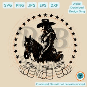 Barrel racing SVG western cowgirl PNG Cricut cowboy rodeo png horse rider svg equestrian gift ideas for barrel racer clipart country western