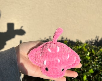 Soft Mini Stingray Keychain Soft Crochet Plush Handmade Unique Adorable Birthday Gift Sea Life Aquatic