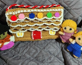 Hand-made, crochet, playset, Hansel & Gretel, Fairytale, Kids toys, Amigarumi