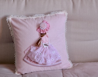 Coussin Luxury Doll - rose