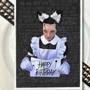 Bring Me The Horizon Birthday Card: Oli Sykes Maid Outfit - NexGen Lyrics image 4