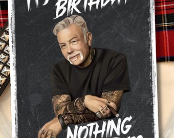 Metallica inspirierte Geburtstagskarte – 'it's your birthday nothing Else Matters'