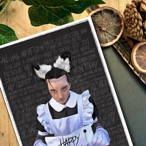 Bring Me The Horizon Birthday Card: Oli Sykes Maid Outfit - NexGen Lyrics image 3