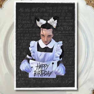 Bring Me The Horizon Birthday Card: Oli Sykes Maid Outfit - NexGen Lyrics image 7