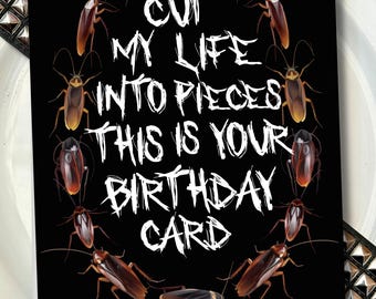 Last Resort Inspired Birthday Card: Emo Gothic Rock