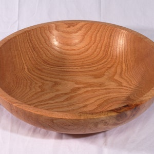 Wood Bowl, Oak Bowl, Centerpiece, Salad Bowl, Kitchen Bowl, Utility Bowl