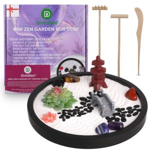 Zen garden for Desk - Zen Garden Kit - Zen Gifts for Women - Zen Garden Sand - Zen garden Accessories - Zen Garden Decor - Home Decor