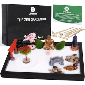 Zen garden for Desk - Zen Garden Kit - Zen Gifts for Women - Zen Garden Sand - Zen garden Accessories - Zen Garden Decor - Home Decor