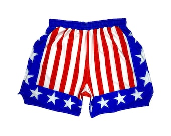 Pantalones cortos deportivos Apollo con estrellas y rayas rojas, blancas y azules