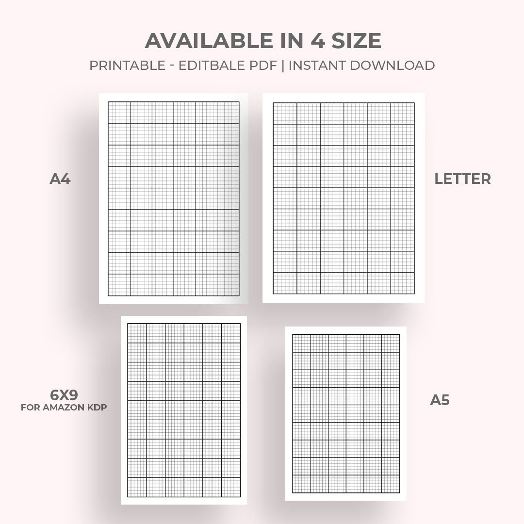 Knitting Graph Paper, Printable Knitting Graph Paper, Knitting Graph ...