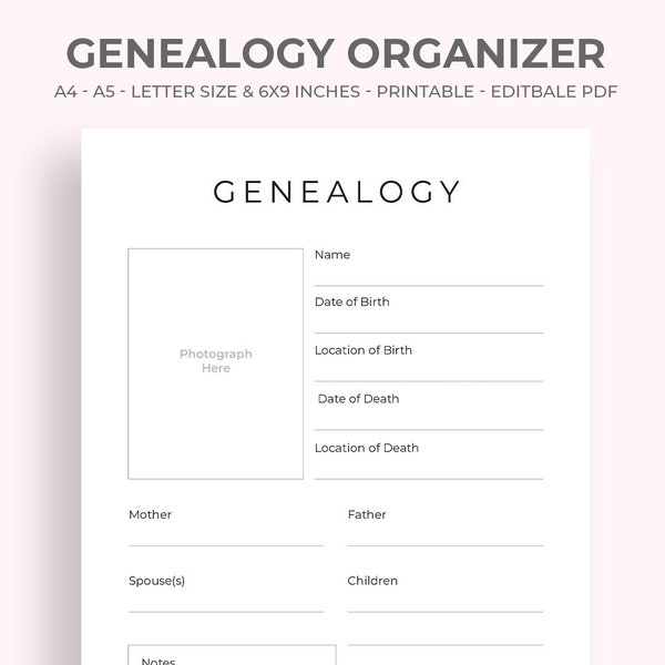 Genealogy Organizer, Genealogy Worksheet, Genealogy Research, Genealogy Chart, Genealogy Printables, Genealogy Book, Genealogy Tracker