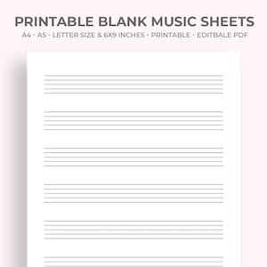 Blank Sheet Music - Printable PDFs by Madison ♫ ♪ ♪