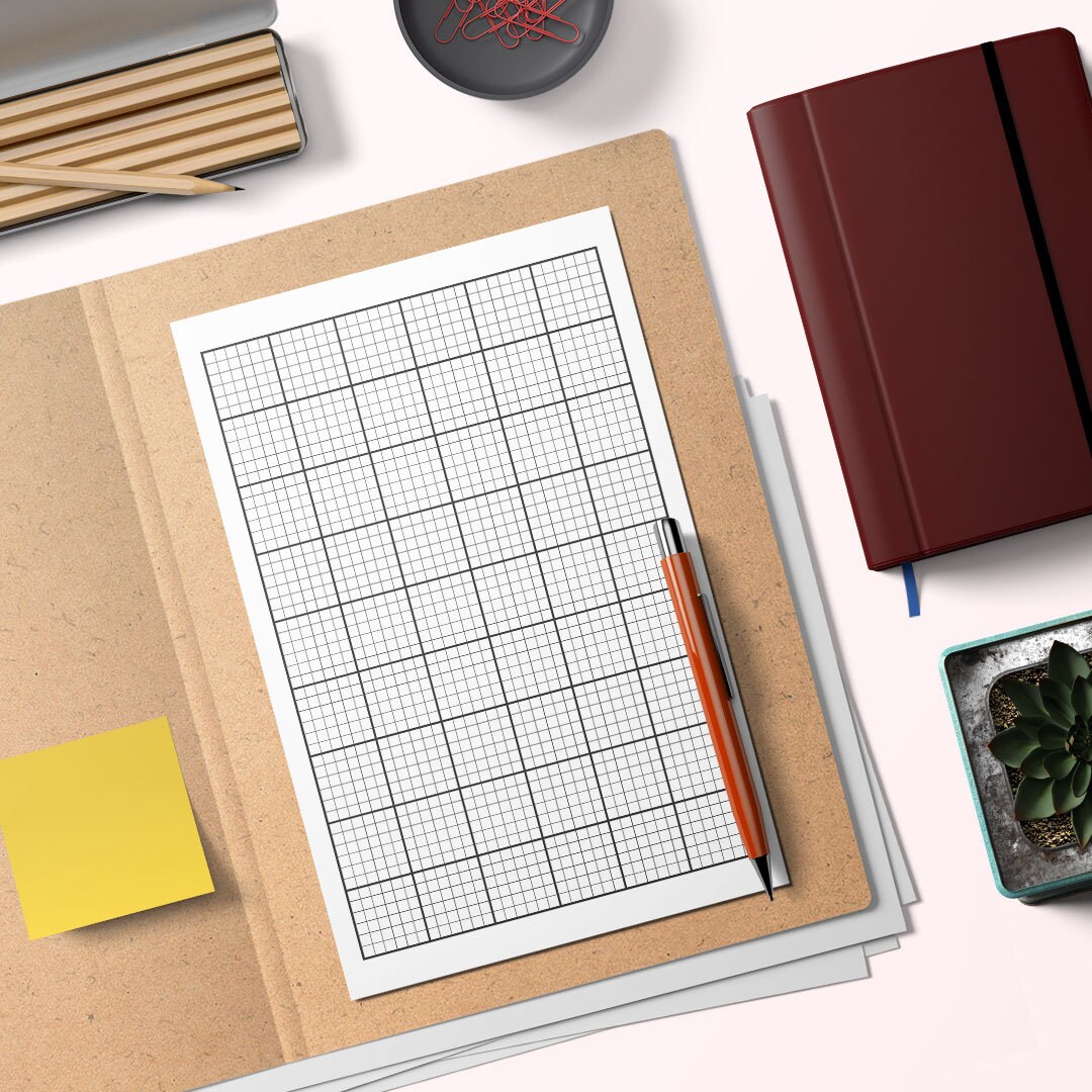 Knitting Graph Paper, Printable Knitting Graph Paper, Knitting Graph ...