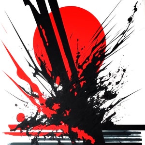 Abstract Japanese Painting | Printable Wall Art | Digital Download | JPEG Format
