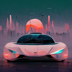 Car of the Future | Printable Wall Art | Digital Download | JPEG Format