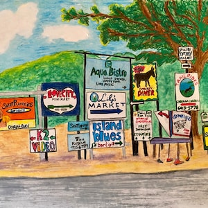 Coral Bay Signs Fine Art Print