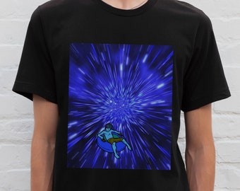 Surreal Art Shirt, The Ultimate Tuber Tshirt, Tubing Through the Universe Tee, Cool Shirts for Women and Men