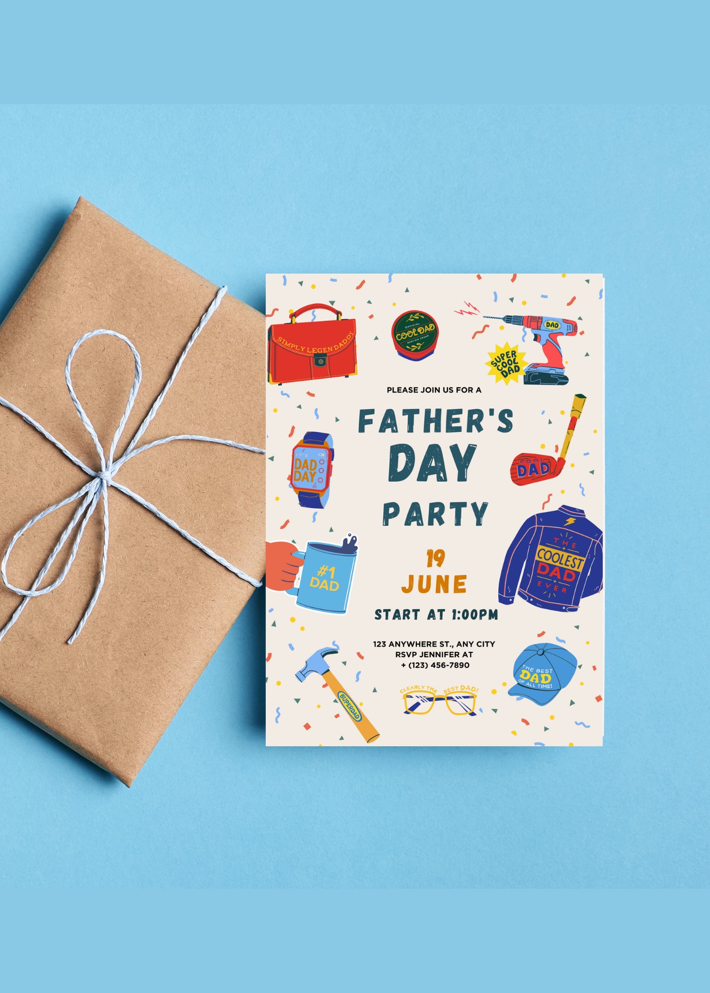 Editable Father's Day Invitation Template | Printable DIY Instant ...