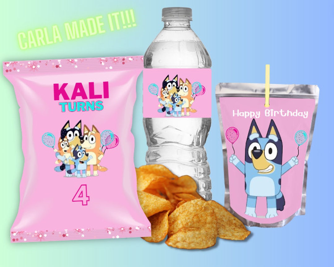 Custom Bluey Birthday Party Favors, Personalized Treats - Etsy