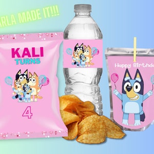 Bluey Party Favor, Custom, birthday, Custom Party Treats, Party Favors, Chips, Party Favor, baby, Bluey, Party, Baby Shower
