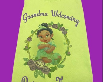 Baby Shower Princess And The Frog T Shirt Baby Princess Tiana Frog