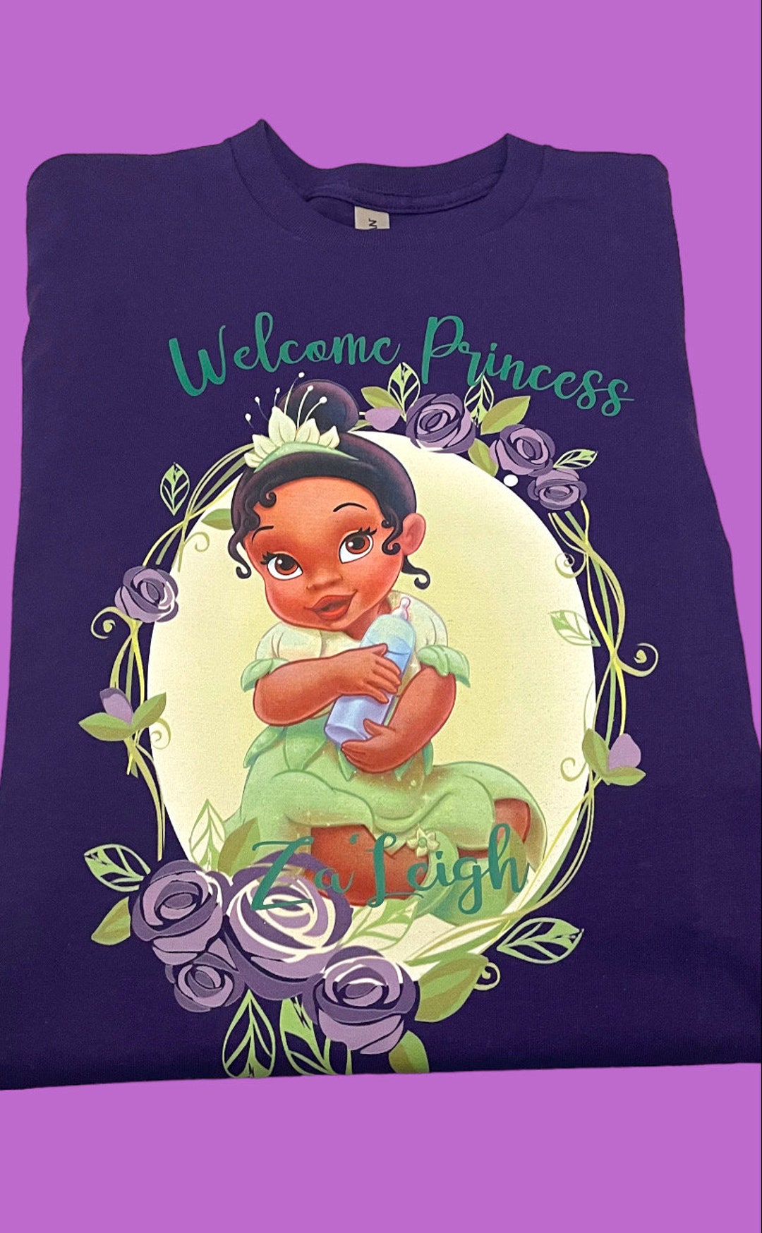 Princess Tiana Baby Shower Shirts Baby Tiana Custom Shirt, Baby