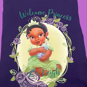 Baby Tiana custom shirt, baby shower, birthday shirt, princess, Tiana, Disney Princess, T-shirt, Custom, Personalized, Gift