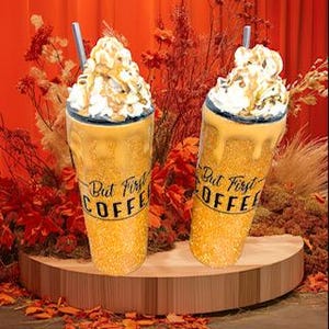 Tumbler w/ 3D Faux Whipped Cream with 3D Drip, tumbler with top, Caramel-Chocolate Top, Coffee Lover Tumbler, Tumbler, Glitter Swirled