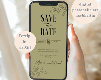 Digitale Hochzeitseinladung | Save the Date | personalisierte Einladung| Hochzeit | individuelle Einladung | Wedding |Versenden per WhatsApp