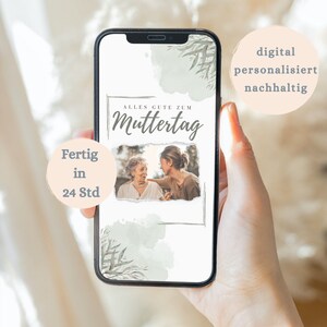 Biglietto d'auguri personalizzato per la festa della mamma digitale | Biglietto d'auguri digitale con foto | idea regalo per la festa della mamma personale e individuale con foto