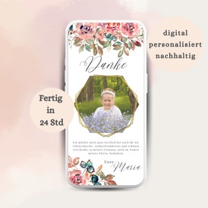 carte de remerciement numérique pour confirmation | communion | Validation | consécration des jeunes | Thanksgiving personnalisé avec photo | Envoyer via WhatsApp