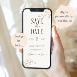 Digitale Save the Date Einladung | personalisiert individuell nachhaltig | Einladung zur Hochzeit | Wedding Invite| Einladungskarte|WhatsApp