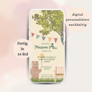 Invitación cumpleaños infantil digital | Tarjeta electrónica fiesta cumpleaños niño | invitacion virtual a fiesta de cumpleaños infantil | Enviar a través de WhatsApp