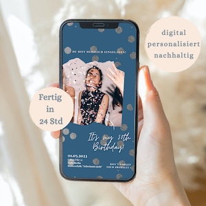 Invitation d'anniversaire numérique | fête d'anniversaire | Invitation personnalisée | Invitation d'anniversaire personnalisée | Envoyer via WhatsApp