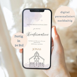 Invito digitale di conferma | Invito di conferma | Invito personalizzato | rispettoso dell'ambiente e moderno | Invia tramite WhatsApp