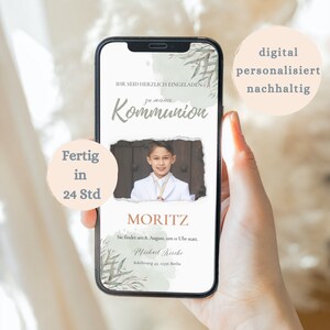 invito digitale comunione con foto | Invito Comunione | Invito personalizzato | ecologico e moderno | Invia tramite WhatsApp