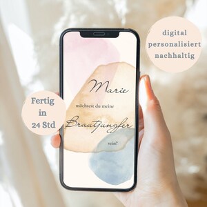 Bruidsmeisjesvraagkaart digitaal | Wil je mijn bruidsmeisje zijn | Cadeau Bruidsmeisje | Wil je een hofdame zijn| Hofdame