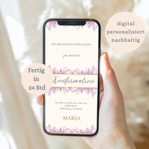 Invito digitale di conferma | Invito di conferma | Invito personalizzato | rispettoso dell'ambiente e moderno | Invia tramite WhatsApp