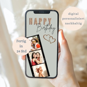Félicitations d'anniversaire numérique | Carte de félicitations | félicitations personnalisées | voeux d'anniversaire individuels | Envoyer via WhatsApp