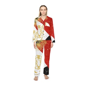 Women&#39;s Satin Pajamas (AOP)