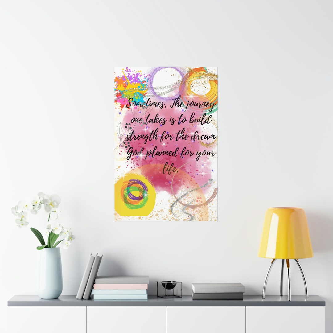 Inspirational Quote Poster | Colorful Abstract Art, the Dream - Etsy