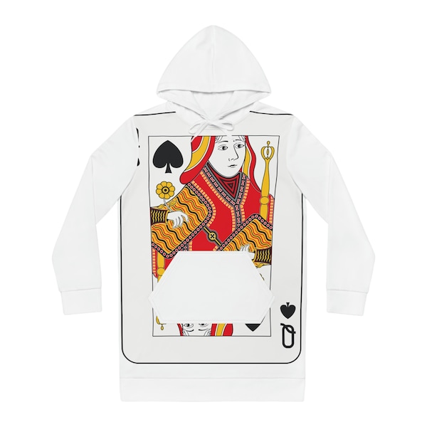 Queen of Spades Women's Hoodie, All-Weather, Dress (AOP) Party Ready Casual