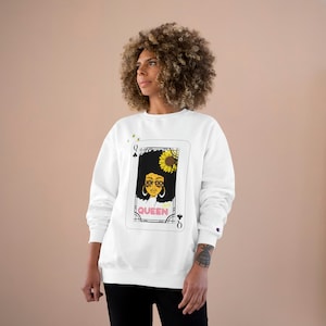 Black Queen of Clubs Champion Sweatshirt