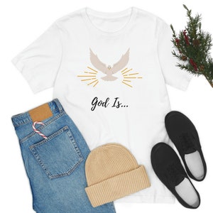 God is, christelijk, spiritueel, damesshirt met korte mouwen