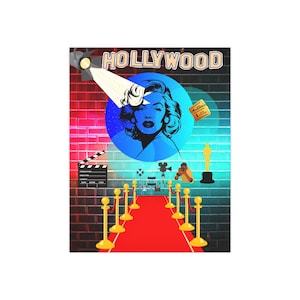 Hollywood Glam, Showbiz Glitz, On the Red Carpet, Superstar, You&#39;re in the Spotlight, Satin Posters (300gsm)
