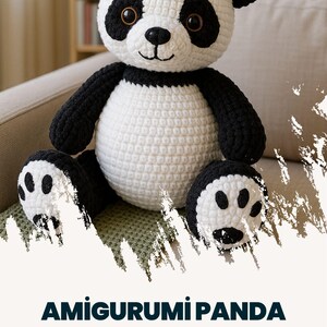 Haakpatroon amigurumi panda pdf – zelfstudie schattige knuffel, doe-het-zelf knuffel, Engels patroon